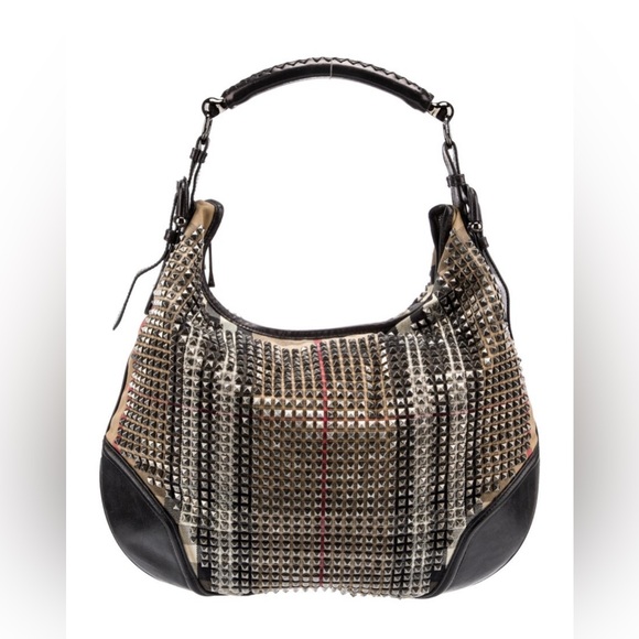 Burberry Hoxton prorsum nova check studded hobo bag - Picture 1 of 15